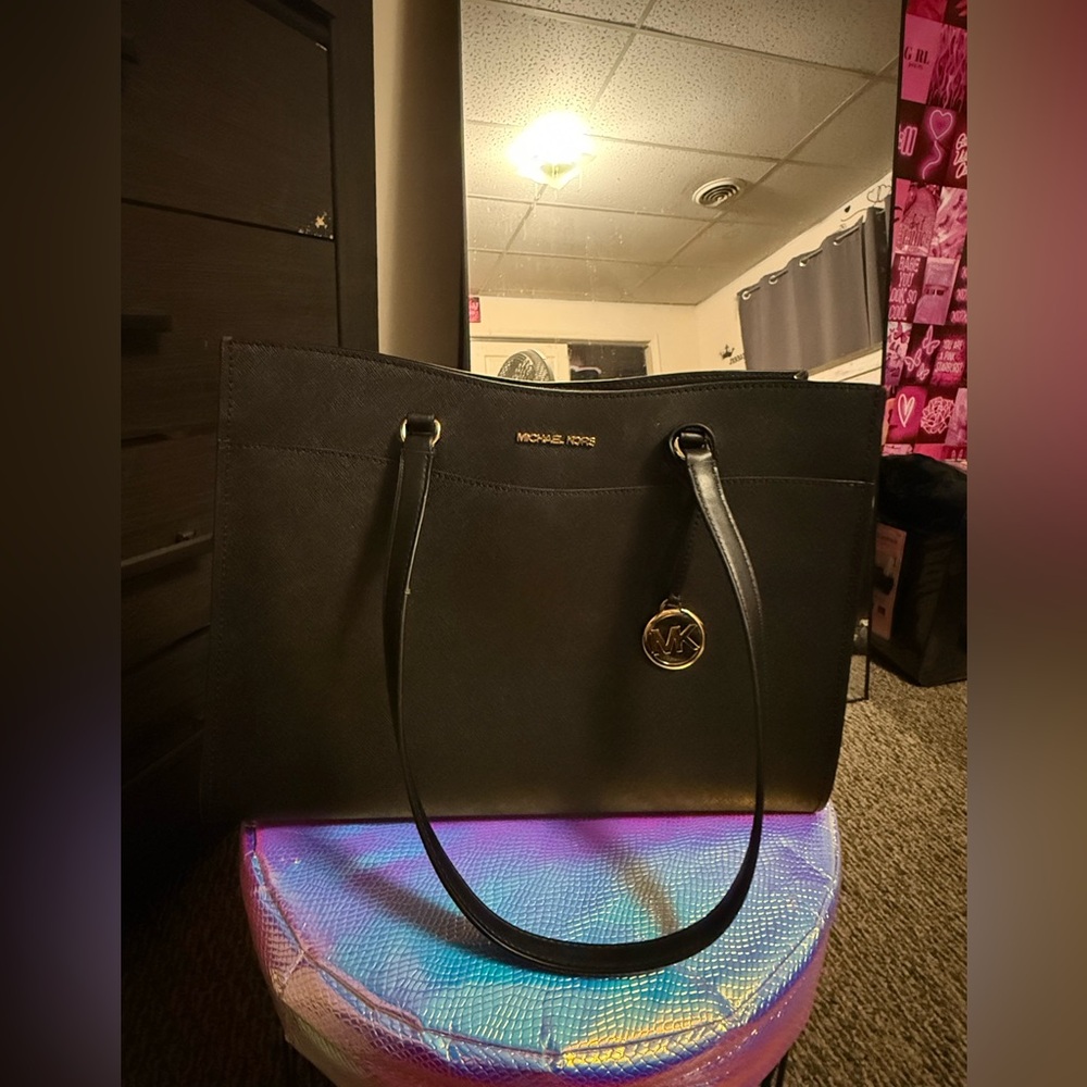 Michael Kors Black Leather Tote